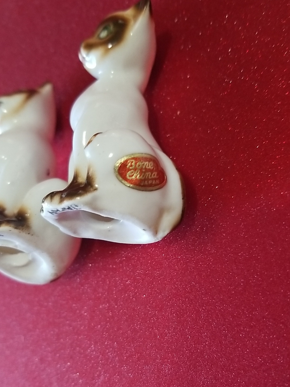 Vintage Siamese Cats Bone China Mini Salt And Pepper Shakers - Picture 9 of 10